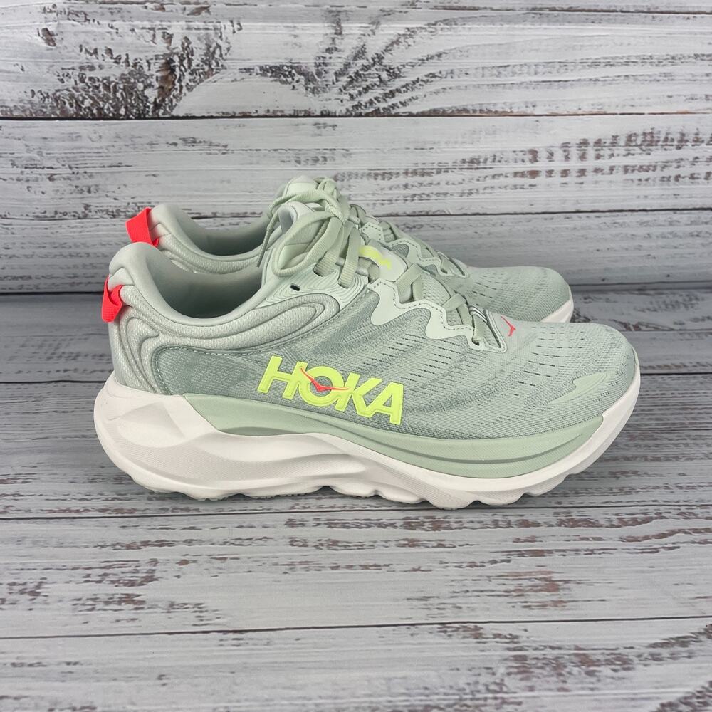 Hoka One Gaviota 6 Womens Sz 9B Running Shoes Sea Glass / Sage - Picture 4 of 11